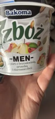 7 zbóż MEN jogurt z brzoskwinią, gruszką i ziarnami zbóż