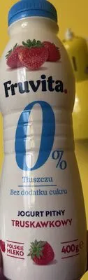 Jogurt pitny truskawkowy 0% tluszczu bez dodatku cukru